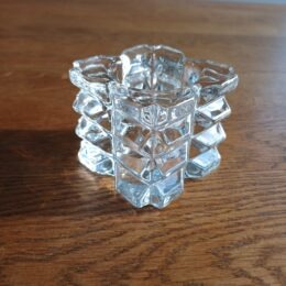 Vierkante waxinelichthouder glas