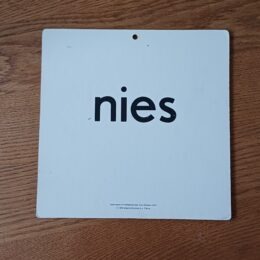 Nies - Vintage wandplaat Veilig leren lezen